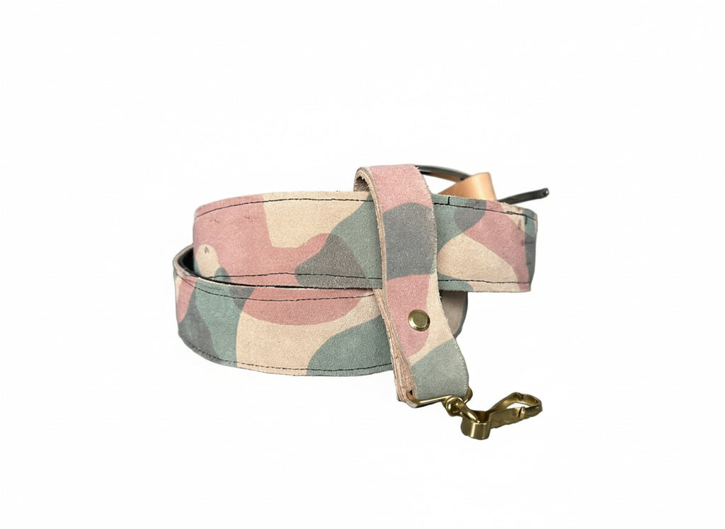 Wa-SA camo leatherbelt & Key holder (caramel)