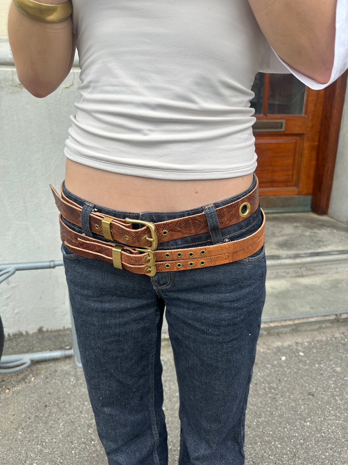 SNAKESKIN BROWN BELT