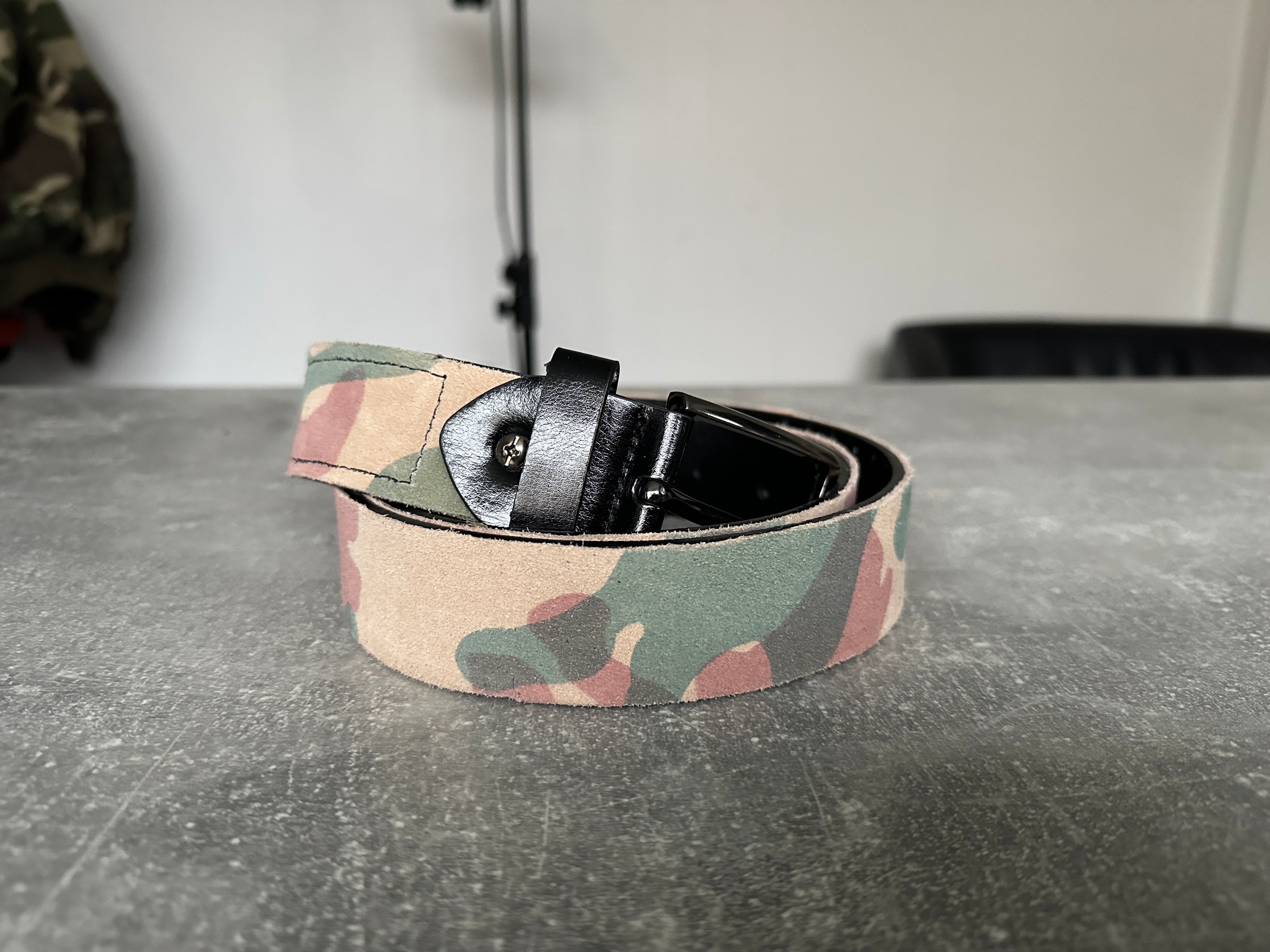 Wa-Sa camo belt & key holder (black)