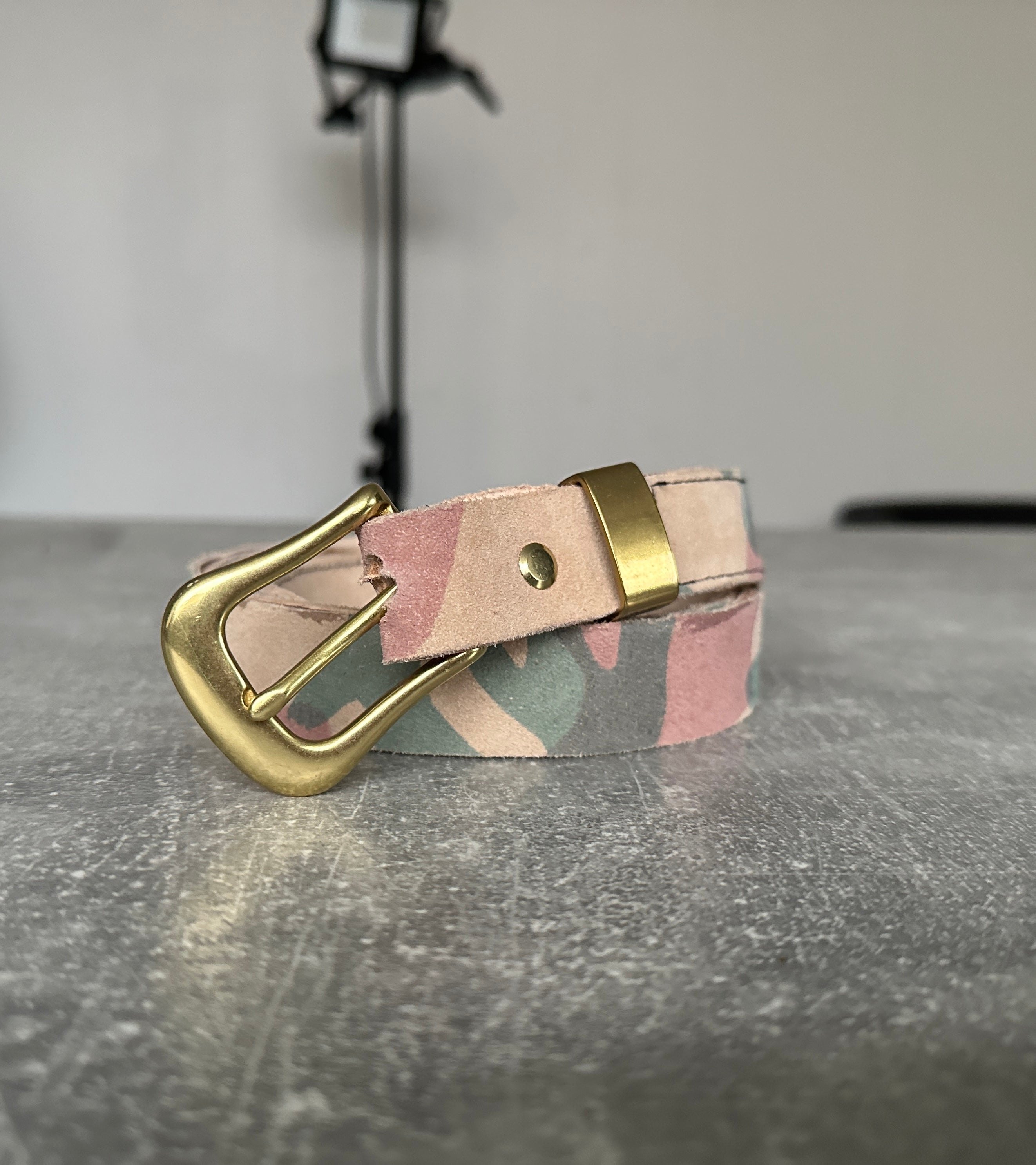 WA-sa camo leatherbelt & Keyholder