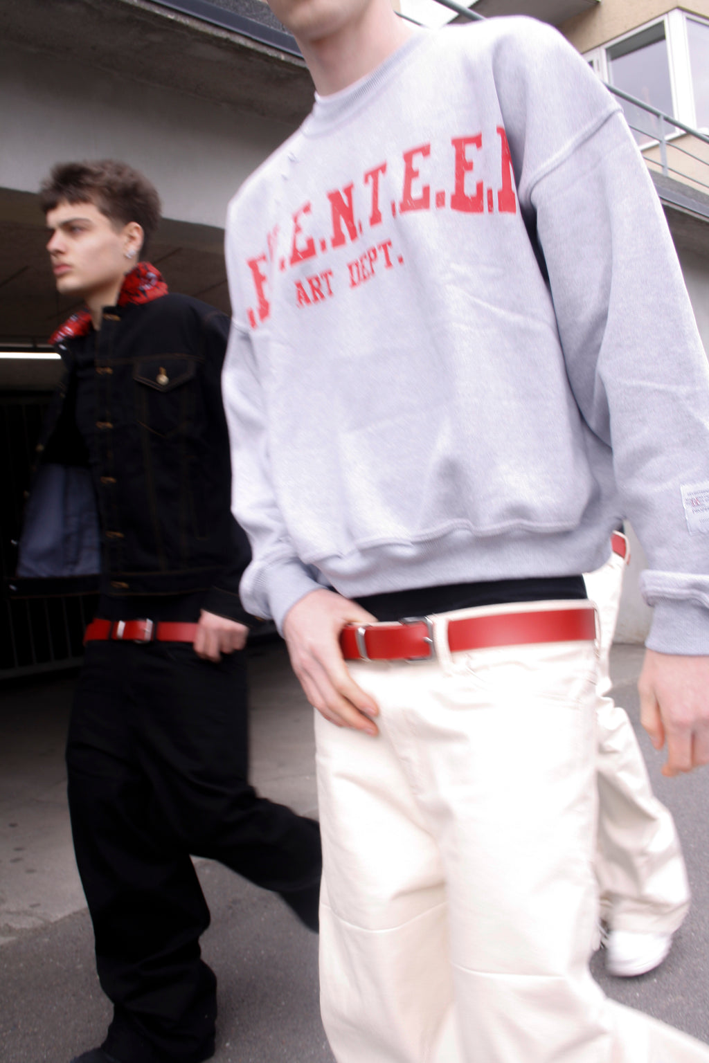 CHERRY RED LEATHER BELT