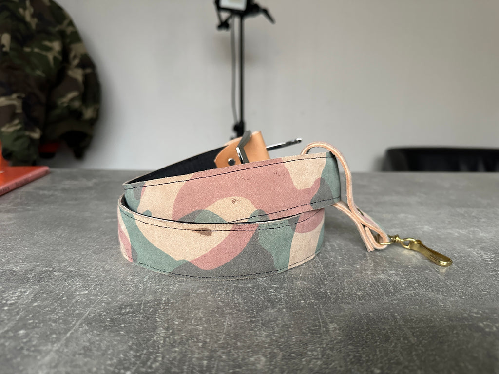 Wa-SA camo leatherbelt & Key holder (caramel)