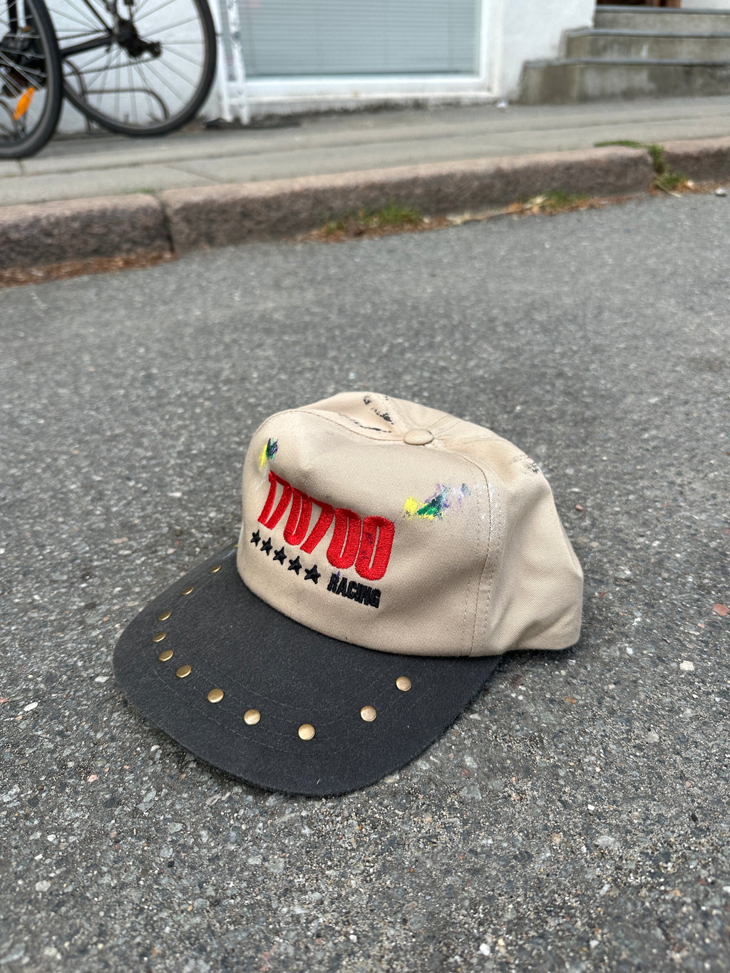 Art dept "dad" studded caps ( trashed )