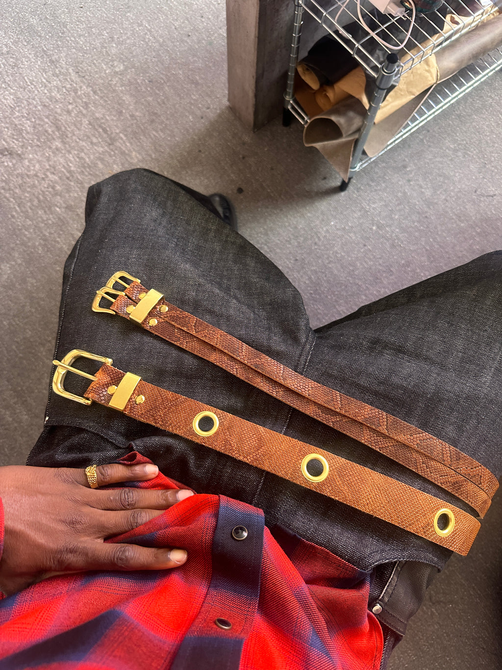 SNAKESKIN BROWN BELT