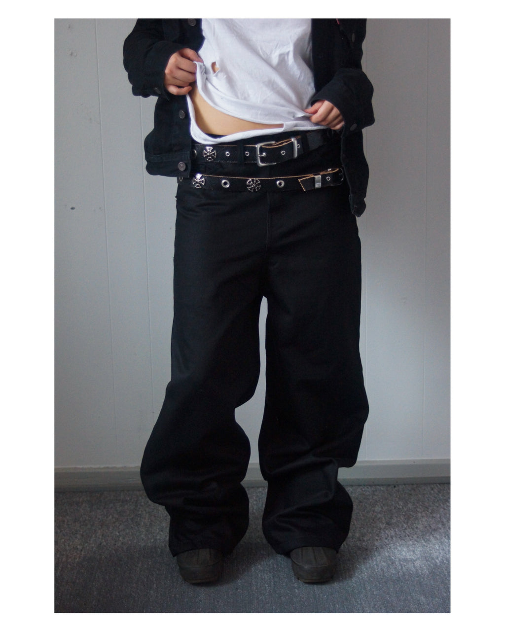 TEMPLAR CROSS LEATHER BELT