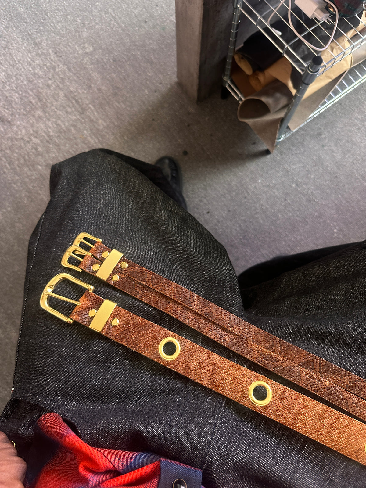 SNAKESKIN BROWN BELT