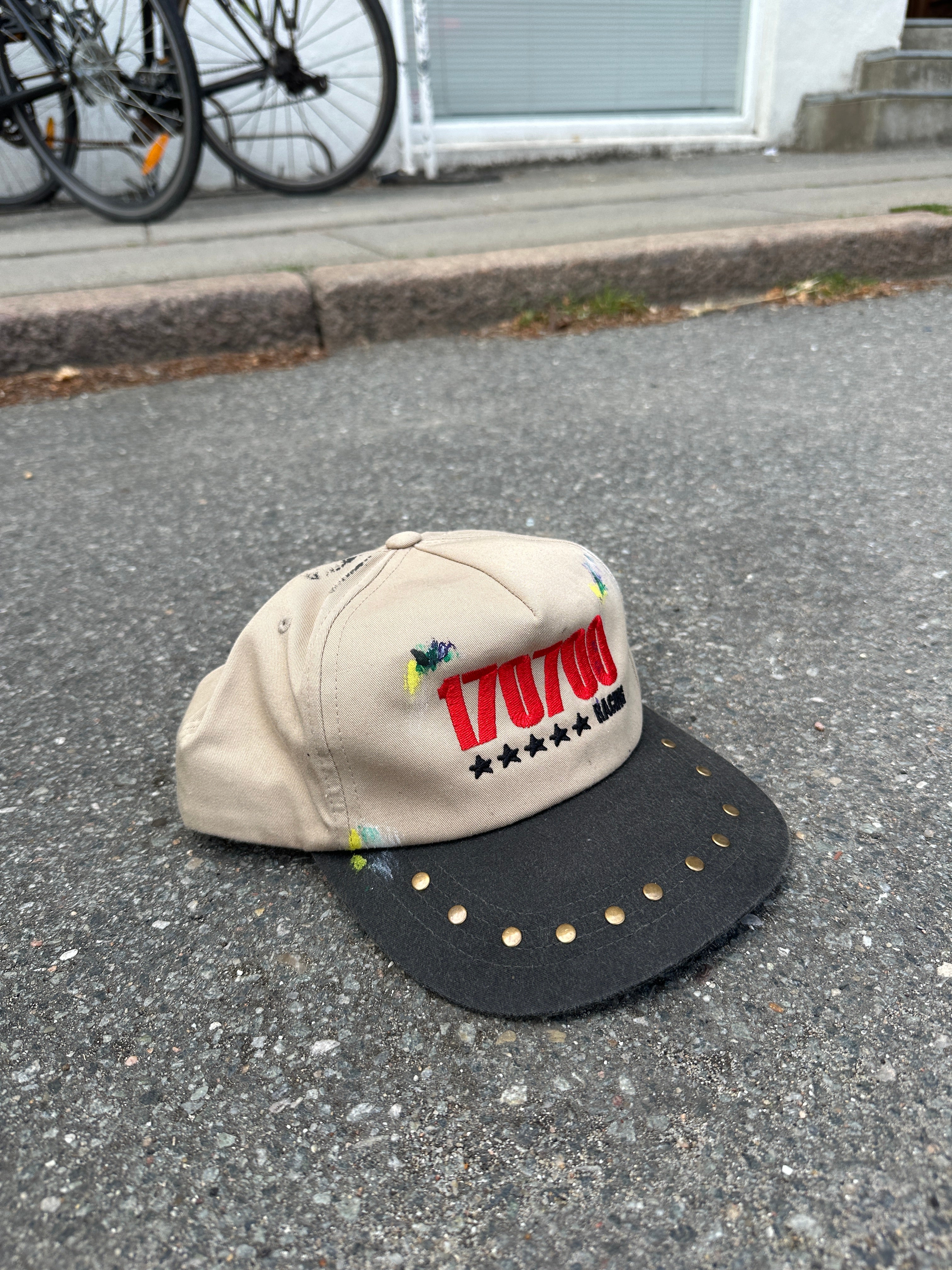 Art dept "dad" studded caps ( trashed )