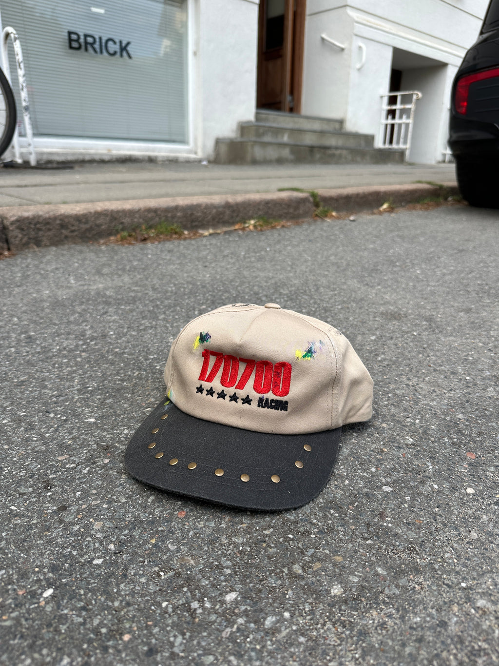 Art dept "dad" studded caps ( trashed )
