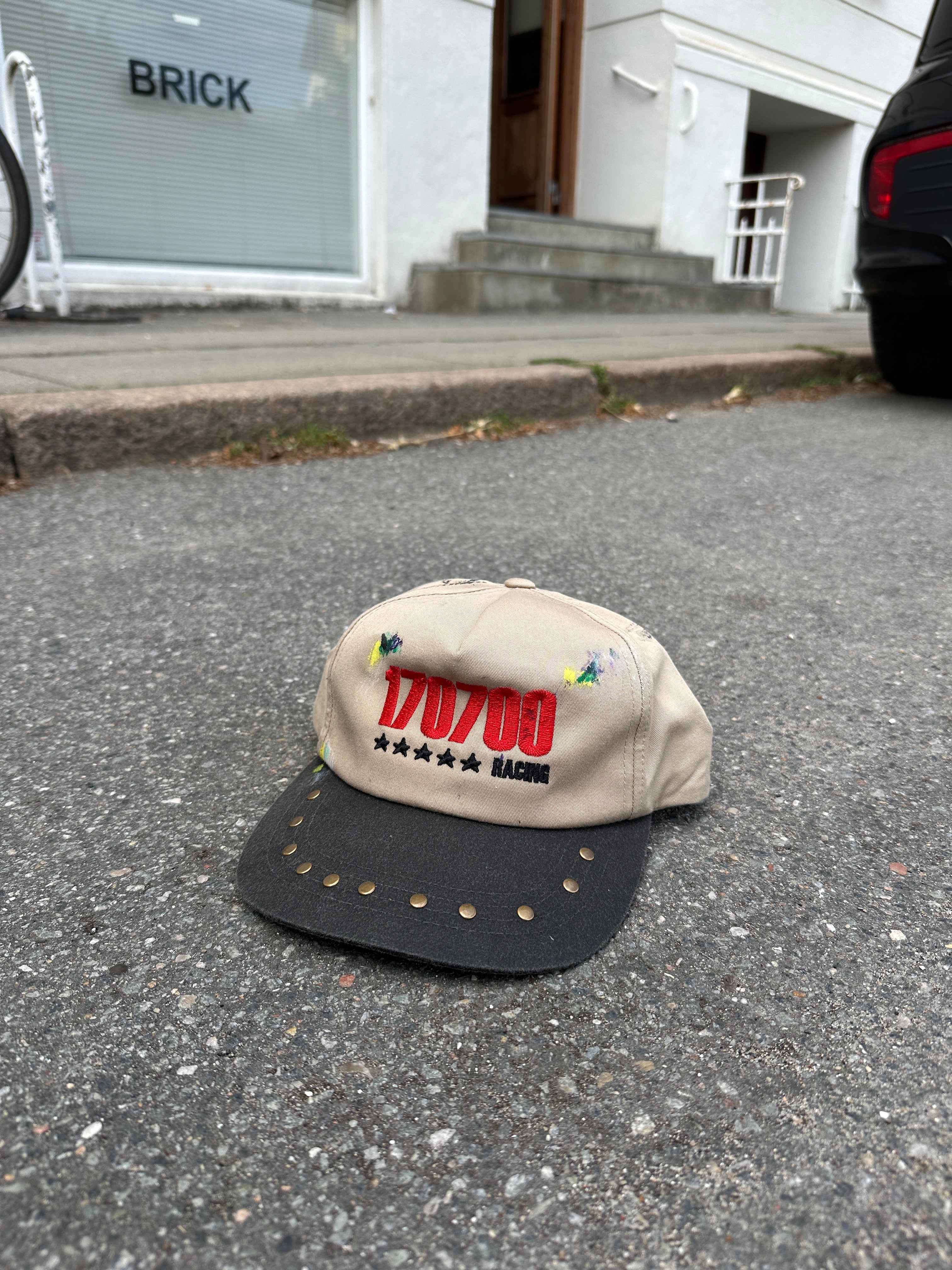 Art dept "dad" studded caps ( trashed )