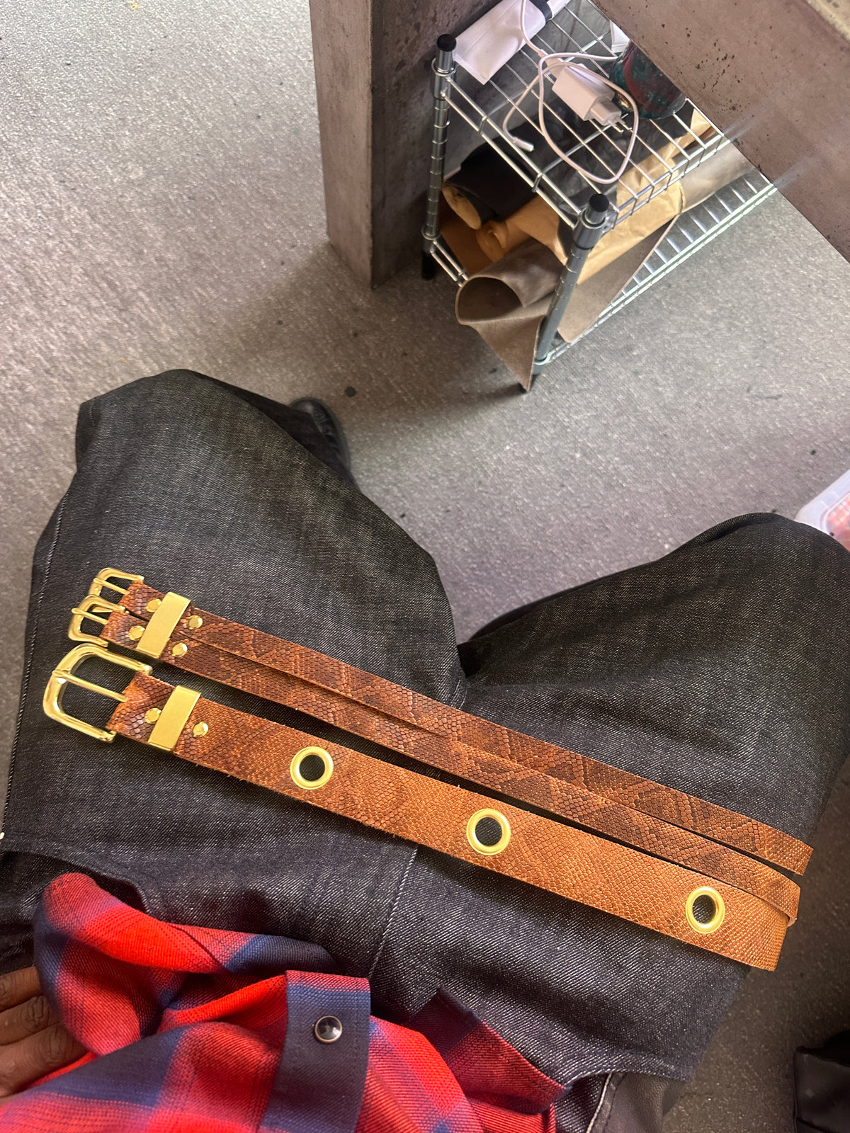 SNAKESKIN BROWN BELT