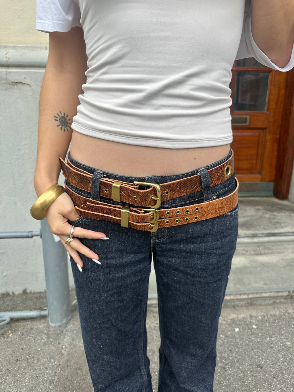 SNAKESKIN BROWN BELT