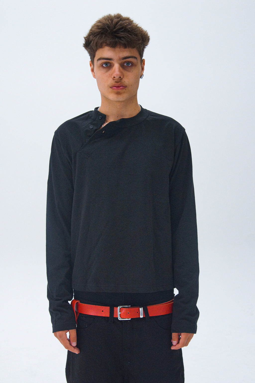 Assymetrical Henley longsleeve t-shirts
