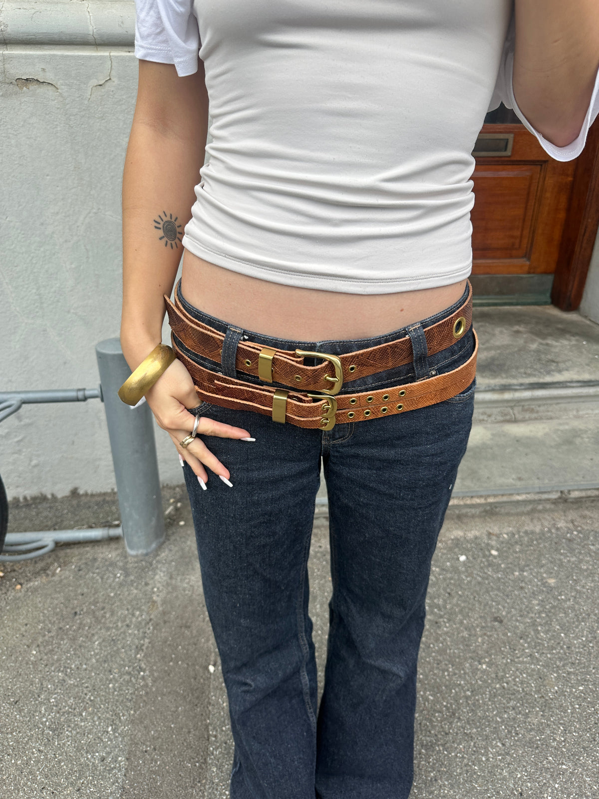 SNAKESKIN BROWN BELT