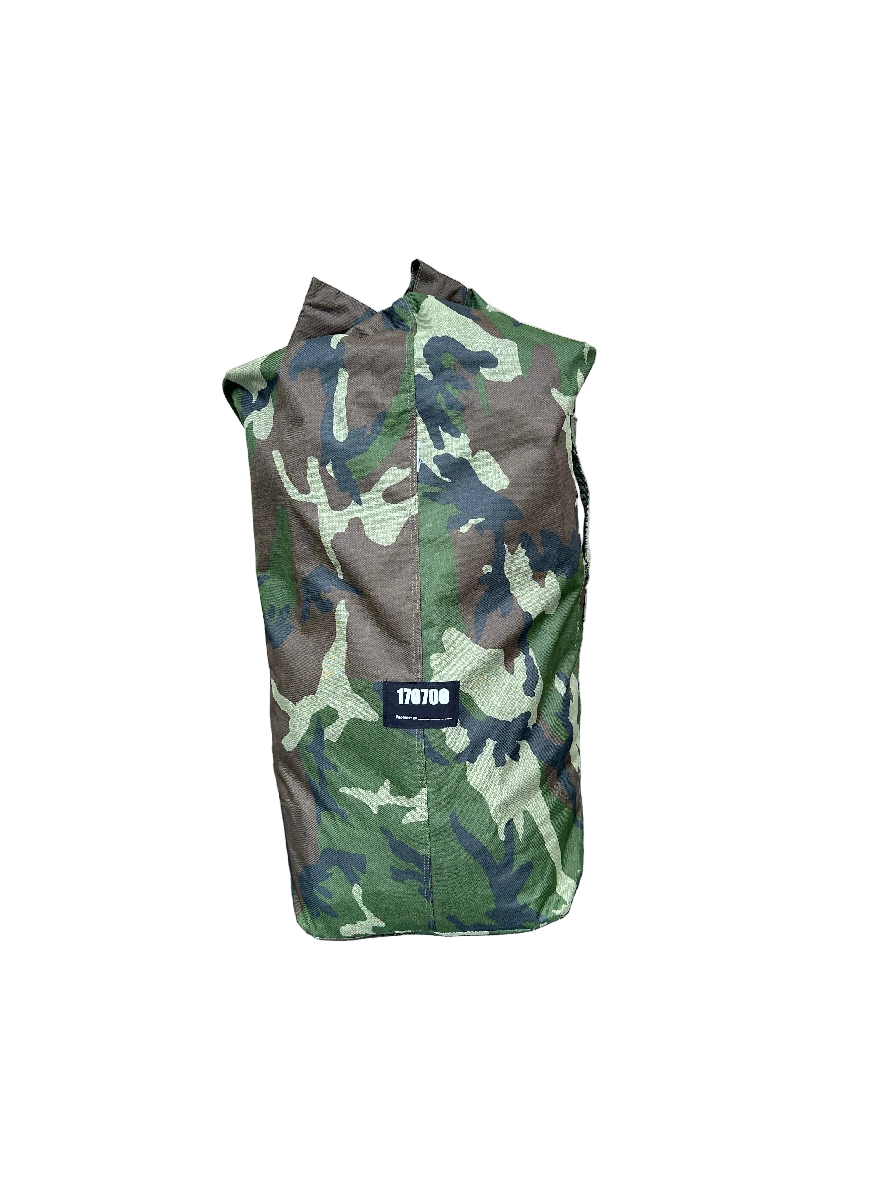 camo millitary duffel bag