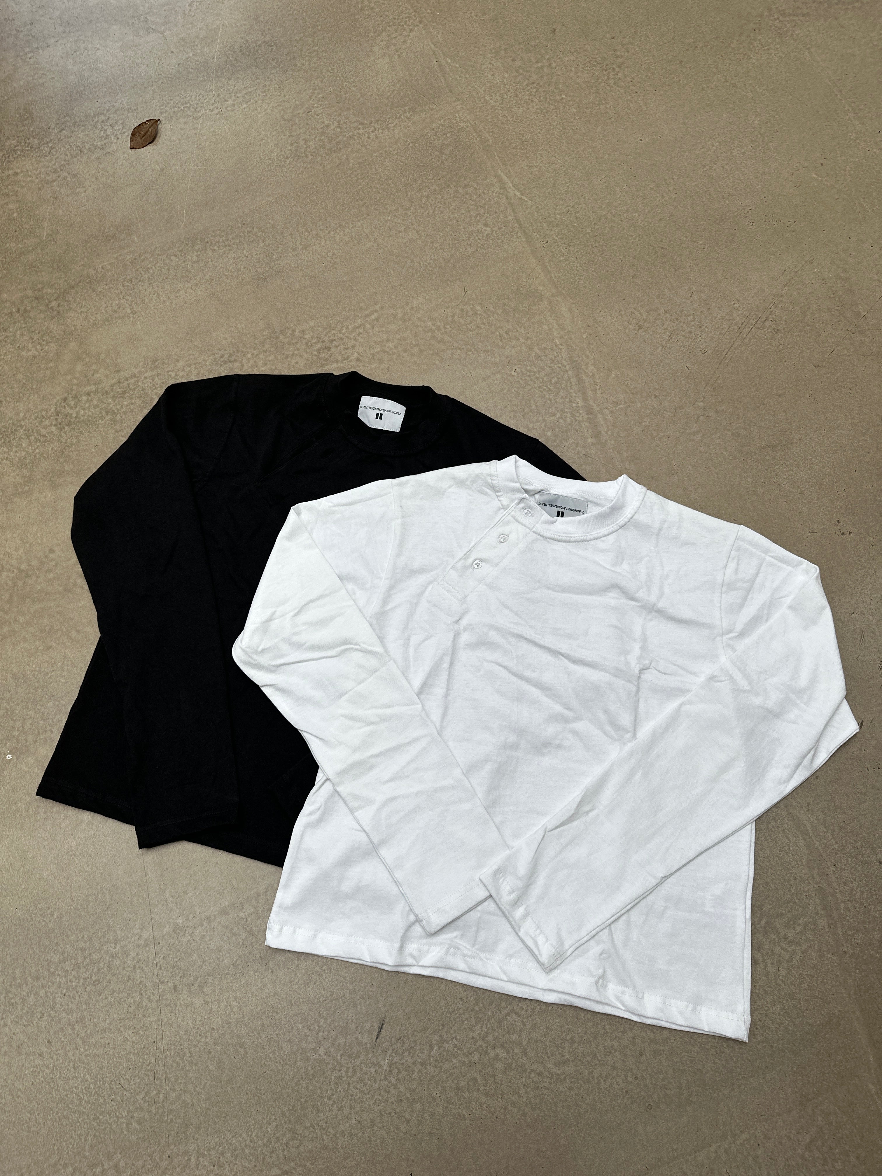 Assymetrical Henley longsleeve t-shirts