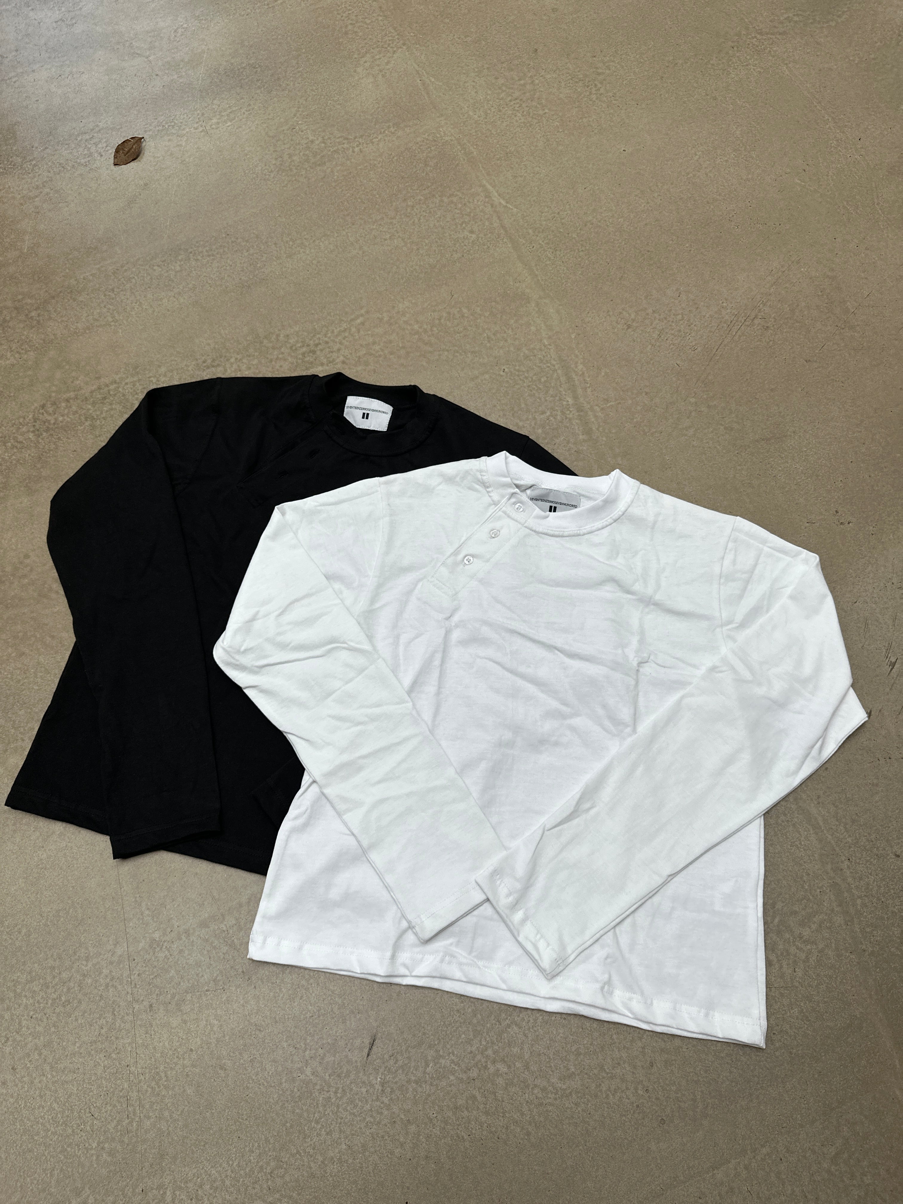 Assymetrical Henley longsleeve t-shirts