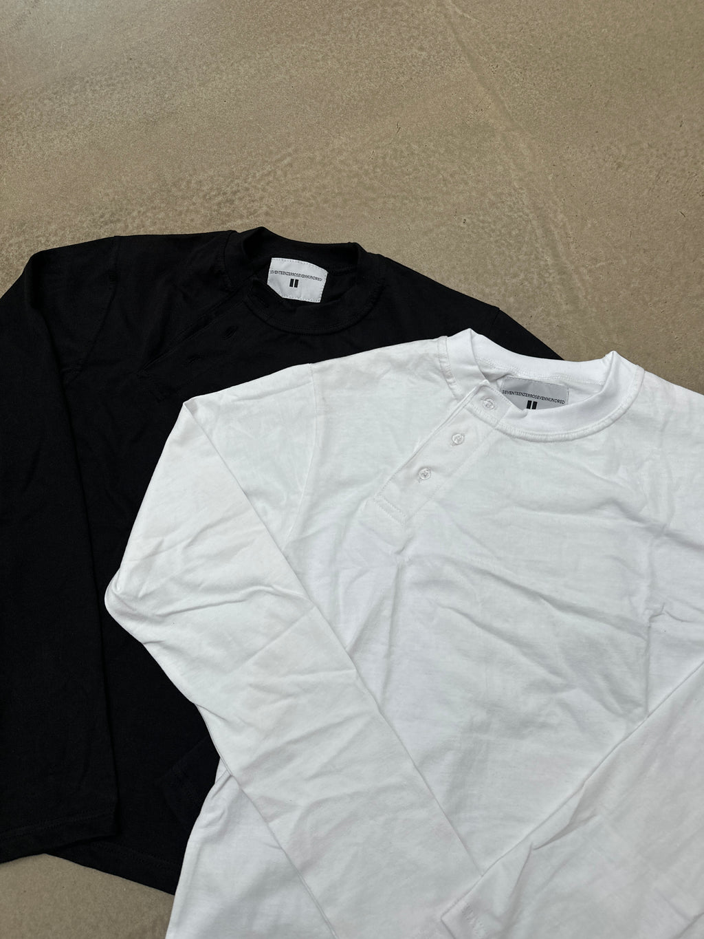 Assymetrical Henley longsleeve t-shirts