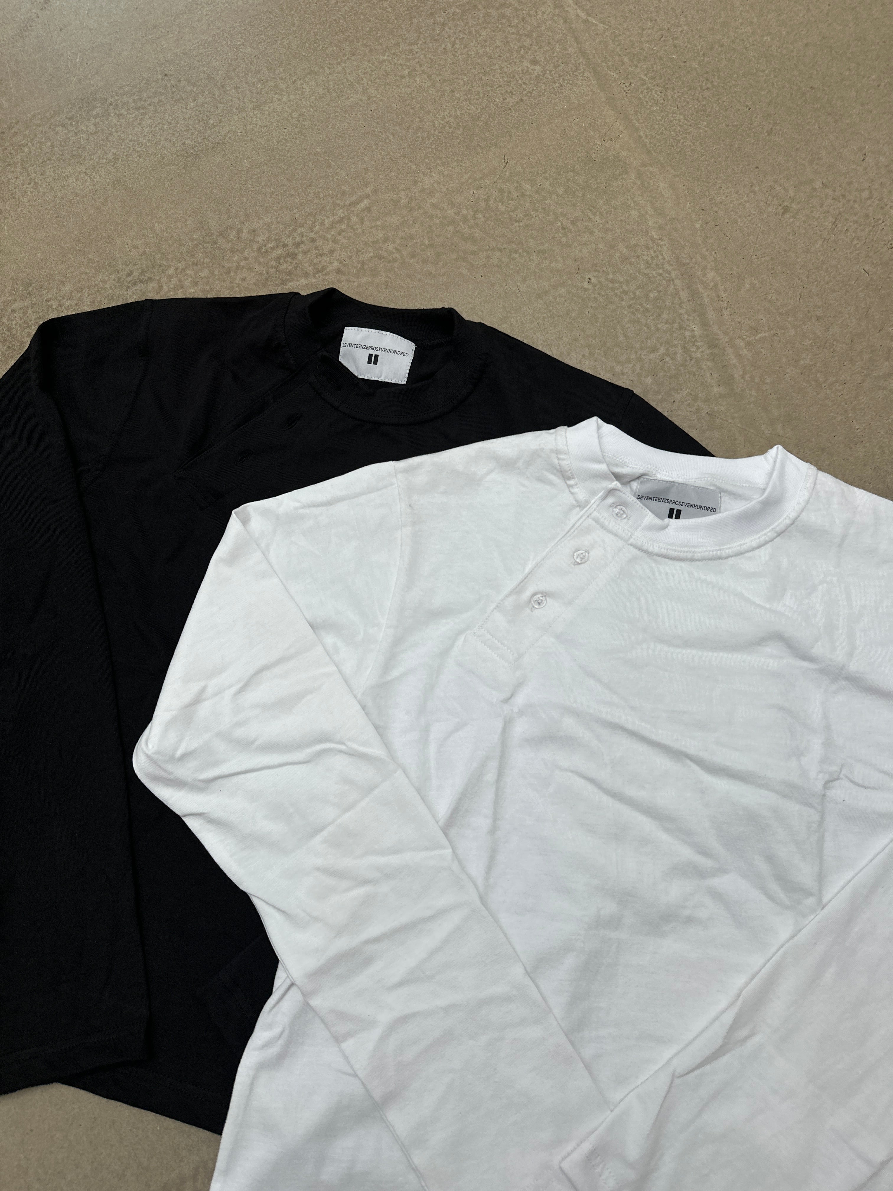 Assymetrical Henley longsleeve t-shirts