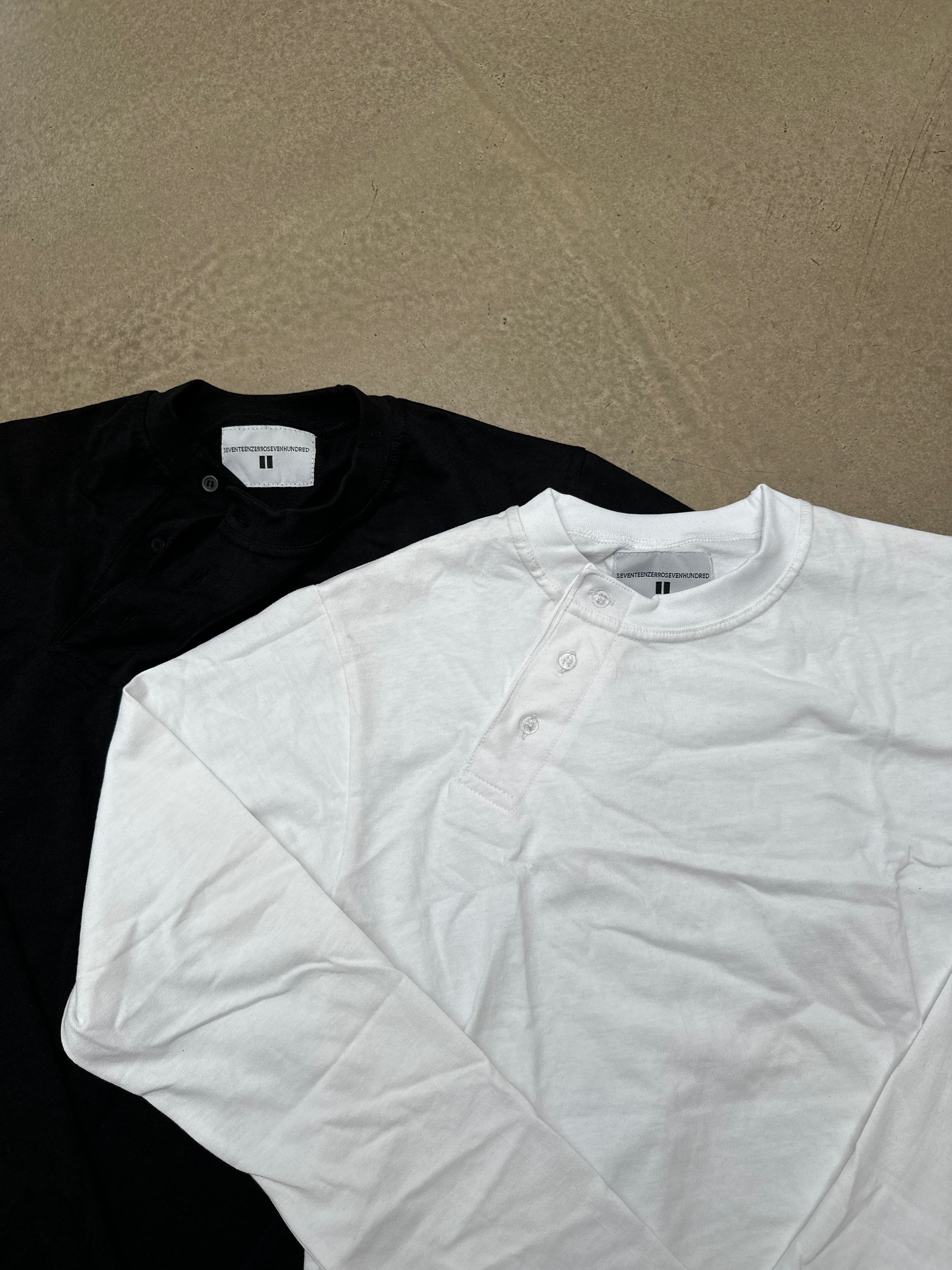 Assymetrical Henley longsleeve t-shirts